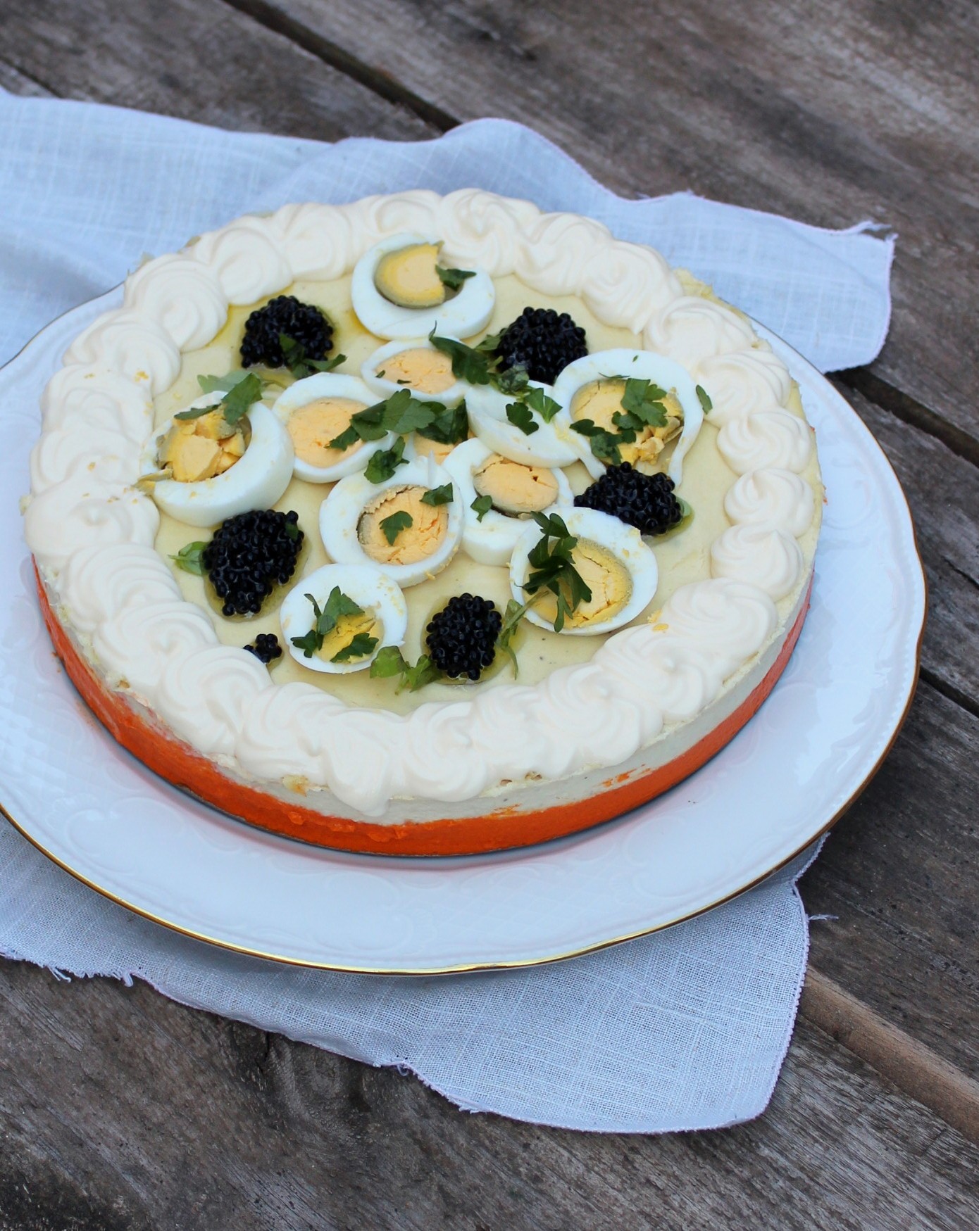 Pastel De Pimientos Del Piquillo Y Brandada De Bacalao