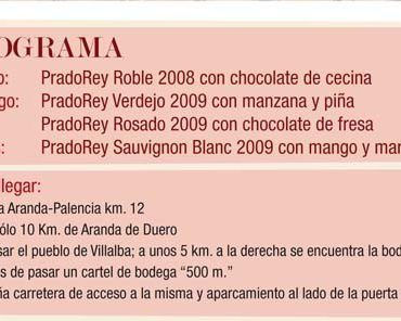 Programa de las III Jornadas de puertas abiertas de Bodegas PradoRey