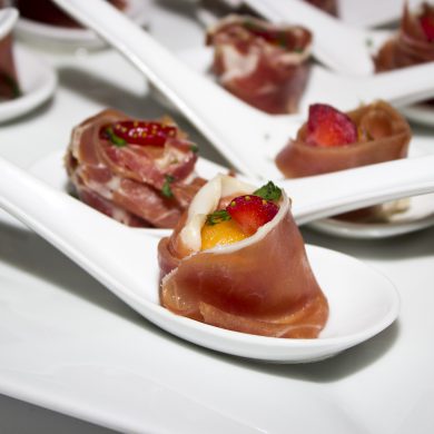 Tapa pincho jamon con melon