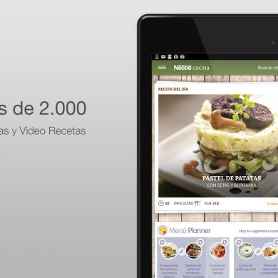 Nestlé Cocina, app con miles de recetas gratuitas